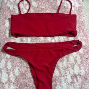 Splash Red Bikini Set